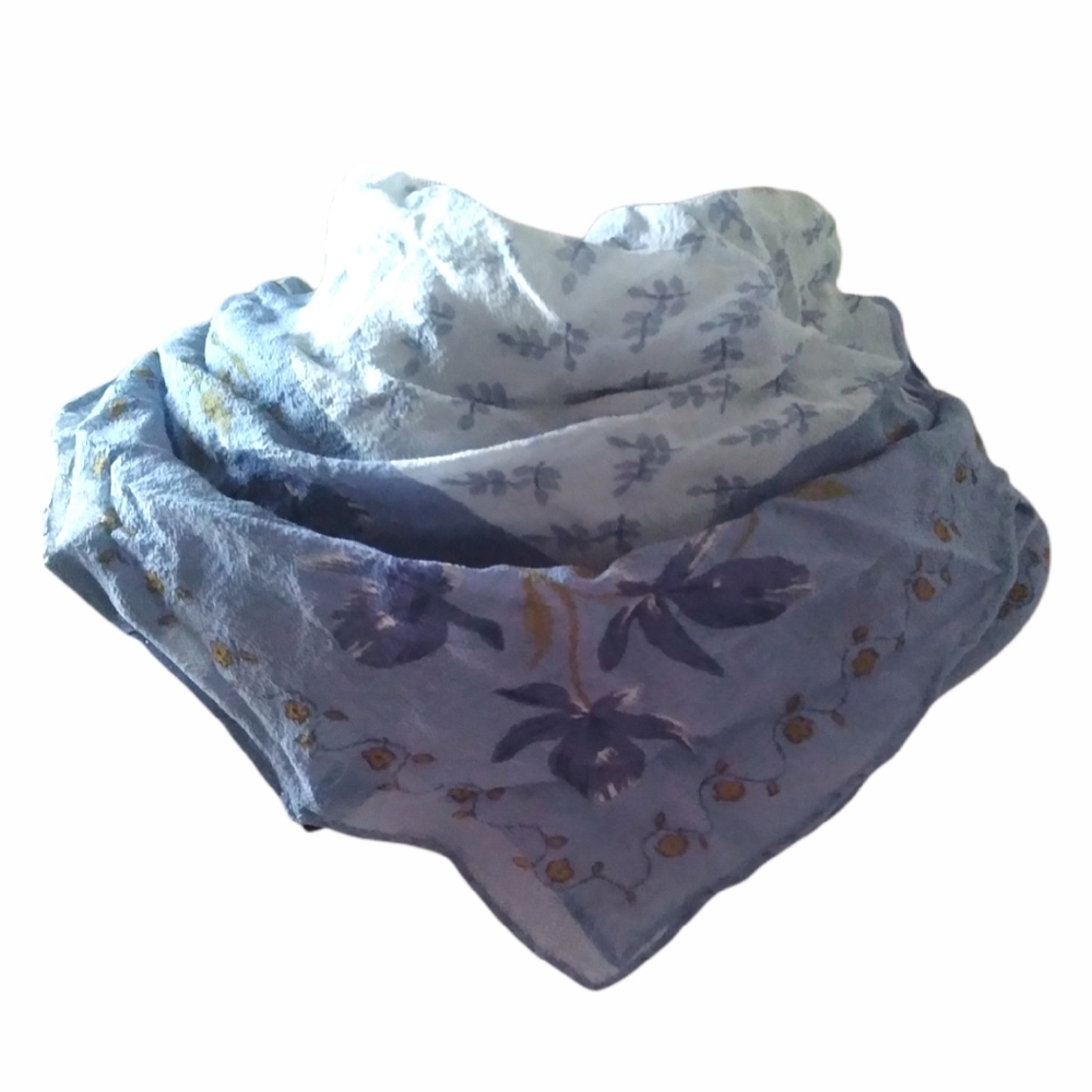 Vintage Halston Silk Floral Scarf